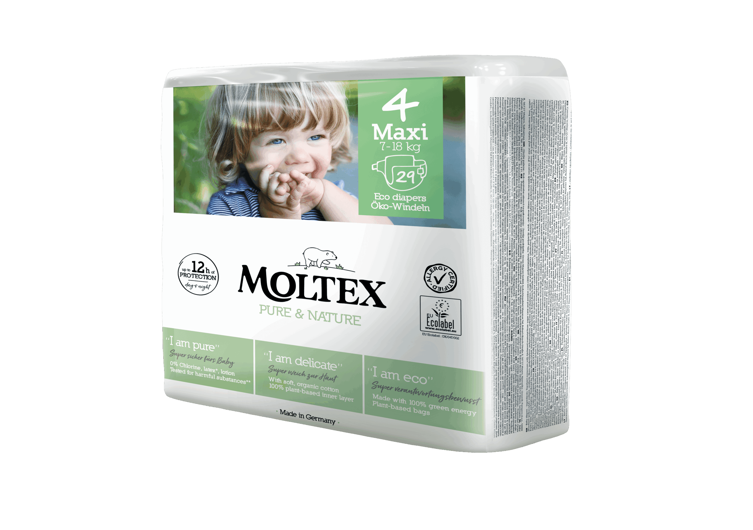 Moltex pure & nature maxi no4 7-18kg 29 τεμαχίων Moltex pure & nature maxi no4 7-18kg 29 τεμαχίων