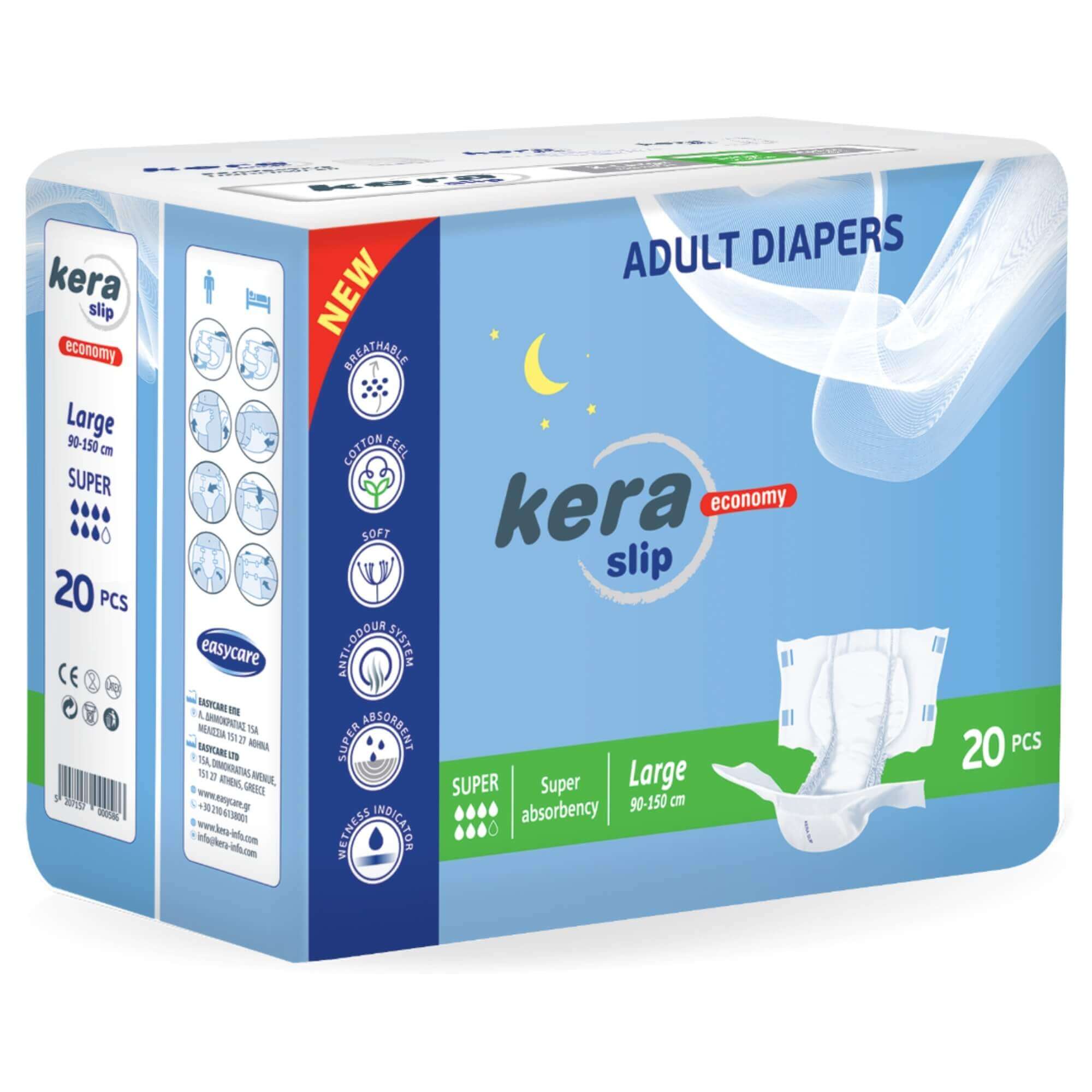 KERA Adult Diapers Slip MAXI NIGHT M 20 τεμ. ( ΕΝΙΣΧΥΜΕΝΟ ΝΥΧΤΟΣ) KERA Adult Diapers Slip MAXI NIGHT M 20 τεμ. ( ΕΝΙΣΧΥΜΕΝΟ ΝΥΧΤΟΣ)
