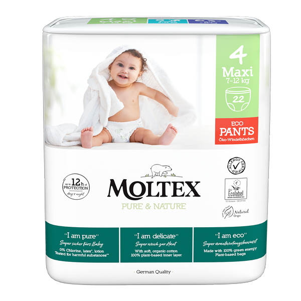 Moltex pure & nature maxi pants Πάνα Βρακάκι no4 7-12kg 22 τεμαχίων Moltex pure & nature maxi pants Πάνα Βρακάκι no4 7-12kg 22 τεμαχίων