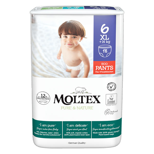 Moltex pure & nature maxi pants Πάνα Βρακάκι no6 16-30kg 18 τεμαχίων Moltex pure & nature maxi pants Πάνα Βρακάκι no6 16-30kg 18 τεμαχίων