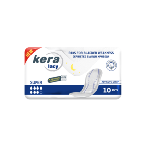Σερβιέτες ακράτειας kera Lady Super 10 τεμαχίων