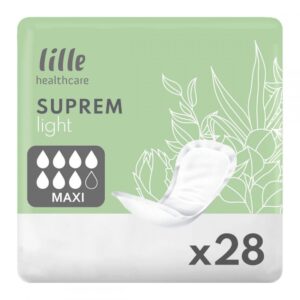 Σερβιέτες ακράτειας Lille Suprem Light Maxi 28 τεμαχίων