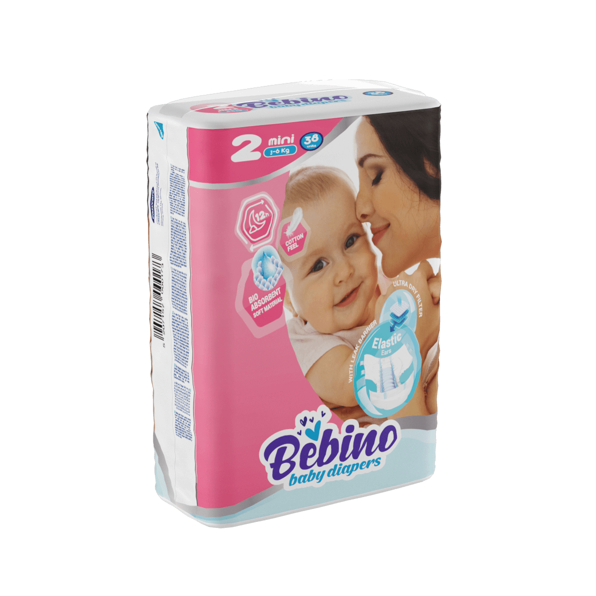 Bebino παιδικες πανες mini no2 3-6 kg 38 τμχ Bebino παιδικες πανες mini no2 3-6 kg 38 τμχ