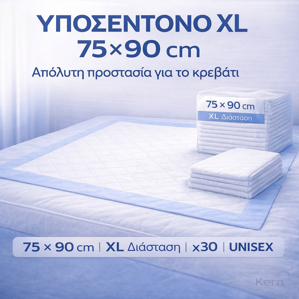 KERA BED Υποσέντονο XL 75×90 KERA BED ΥΠΟΣΕΝΤΟΝΟ XL 75×90 30TMX (X4 cts)