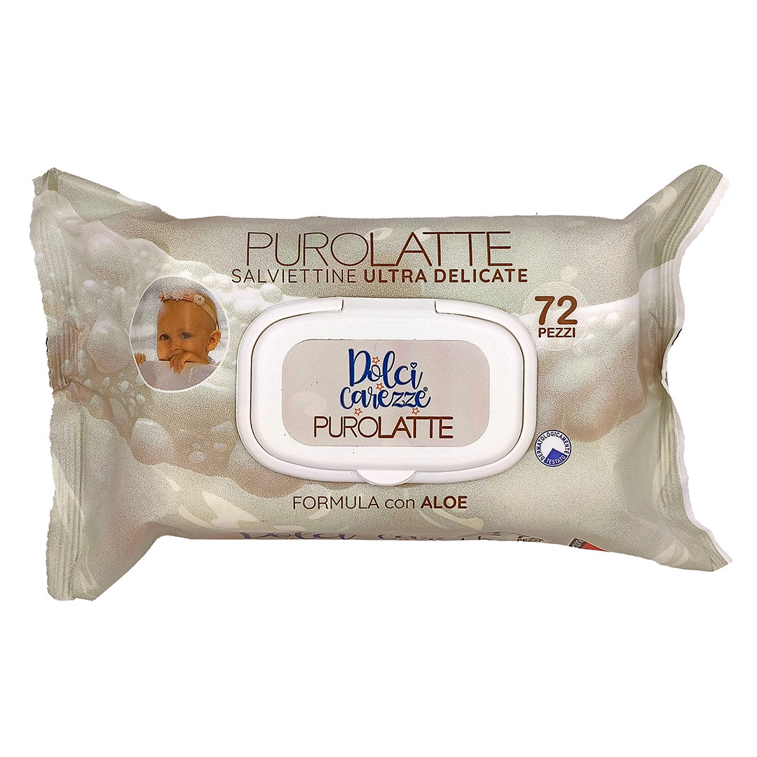 DOLCI CAREZZE PURO LATTE BABY WIPES 72 TMX - 24 πακ