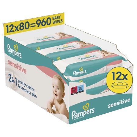 PAMPERS WIPES SENSITIVE 1X12X80 EBOX