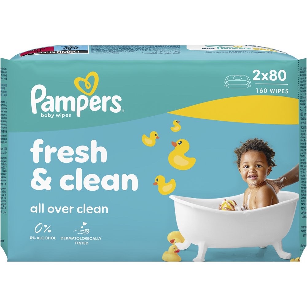 PAMPERS WIPES FRESH CLEAN 6X2X80