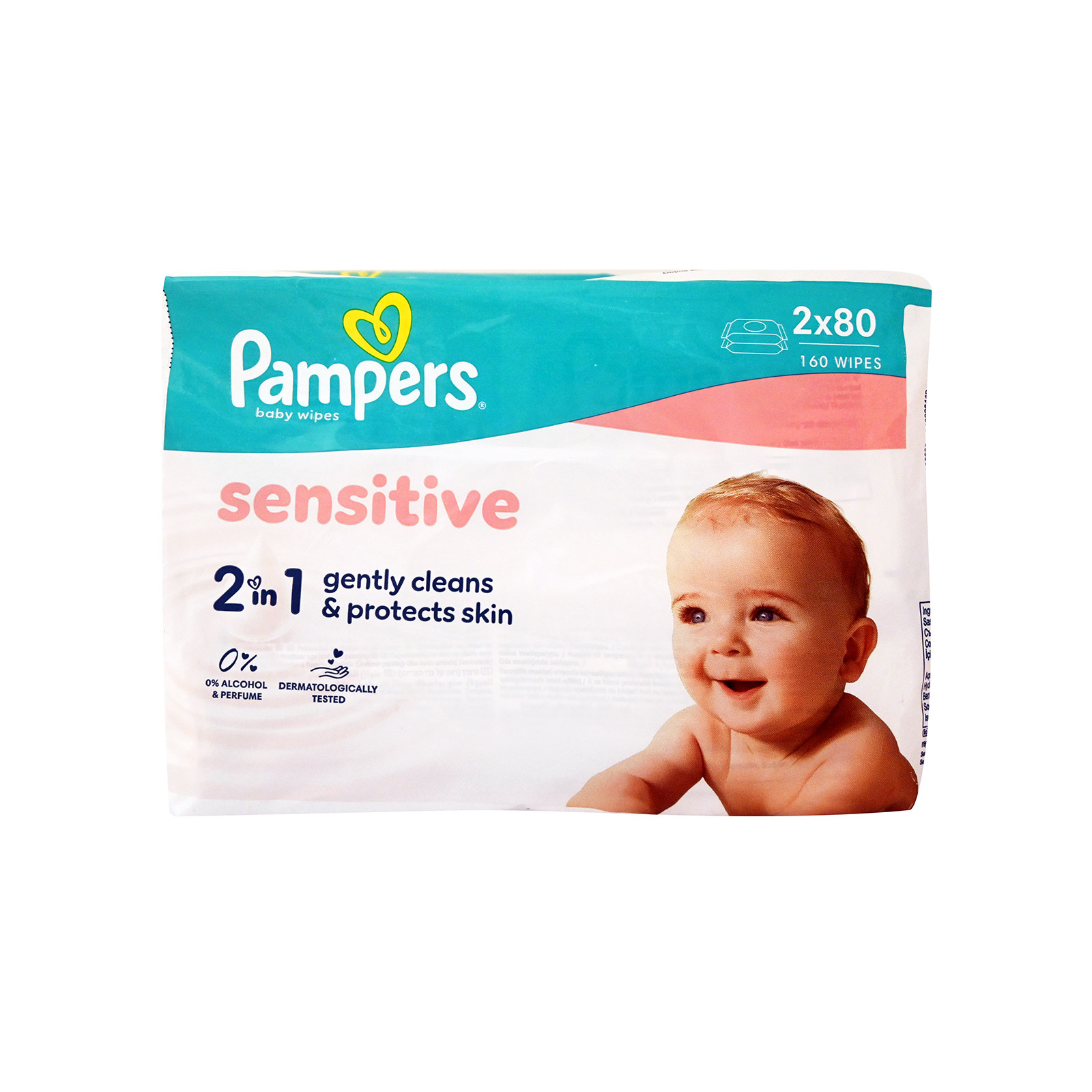 PAMPERS WIPES SENSITIVE 6X2X80