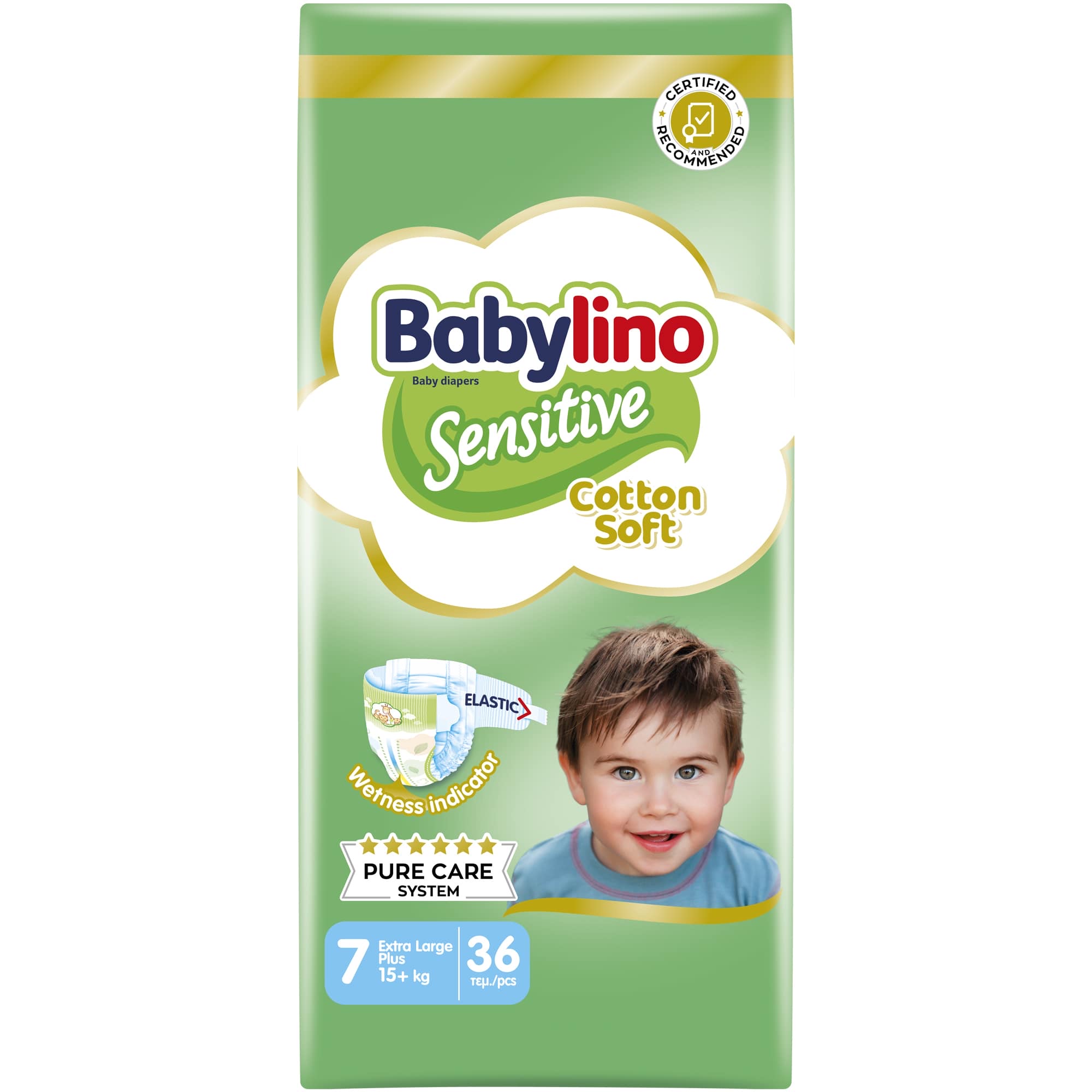 ΠΑΝΕΣ BABYLINO SENSITIVE ECONOMY N7 15+ KG/36/ 5 ΠΑΚ