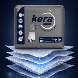 Πάνα βρακάκι KERA Pants MAXI (ΓΚΡΙ ΝΥΧΤΟΣ) Large 14 τεμαχίων