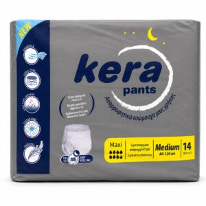 Πάνα βρακάκι KERA Pants MAXI (ΓΚΡΙ ΝΥΧΤΟΣ) Medium 14 τεμαχίων