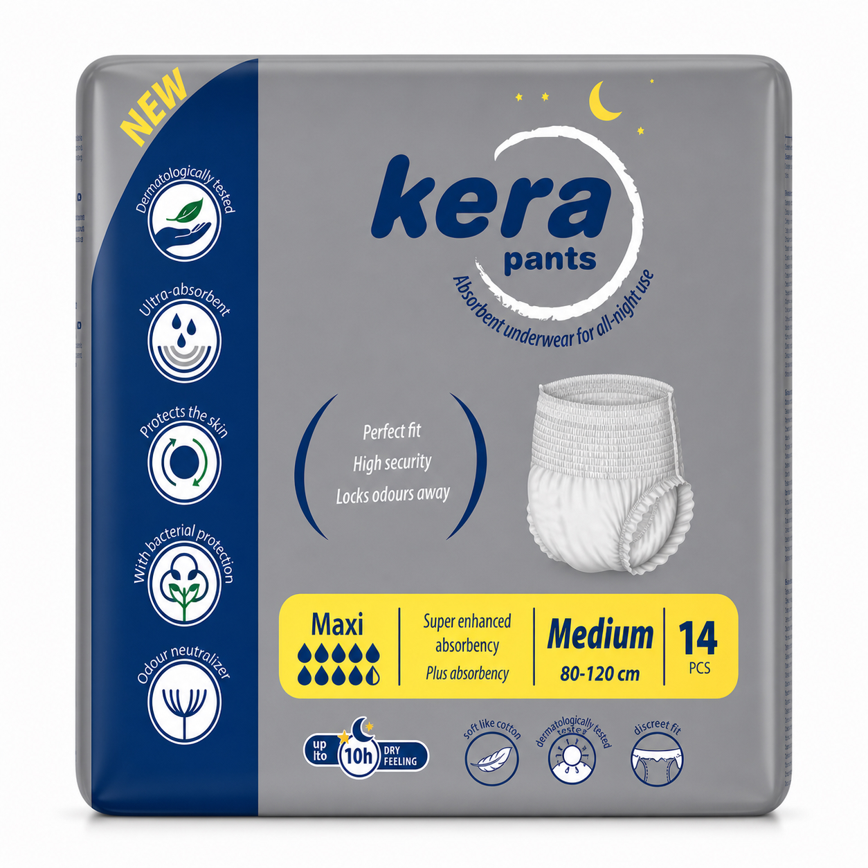 Kera Pants MAXI (ΓΚΡΙ ΝΥΧΤΟΣ) M 8πακ Χ 14τμχ